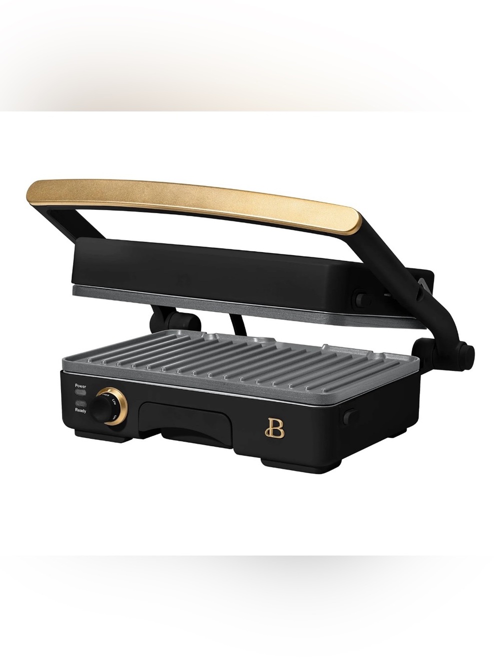 Beautiful 2-in-1 Panini Press & Grill, Black Sesame